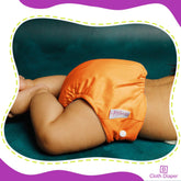 Reusable Baby Cloth Diaper with Adjustable Snap Buttons and Inserts (Set of 2)